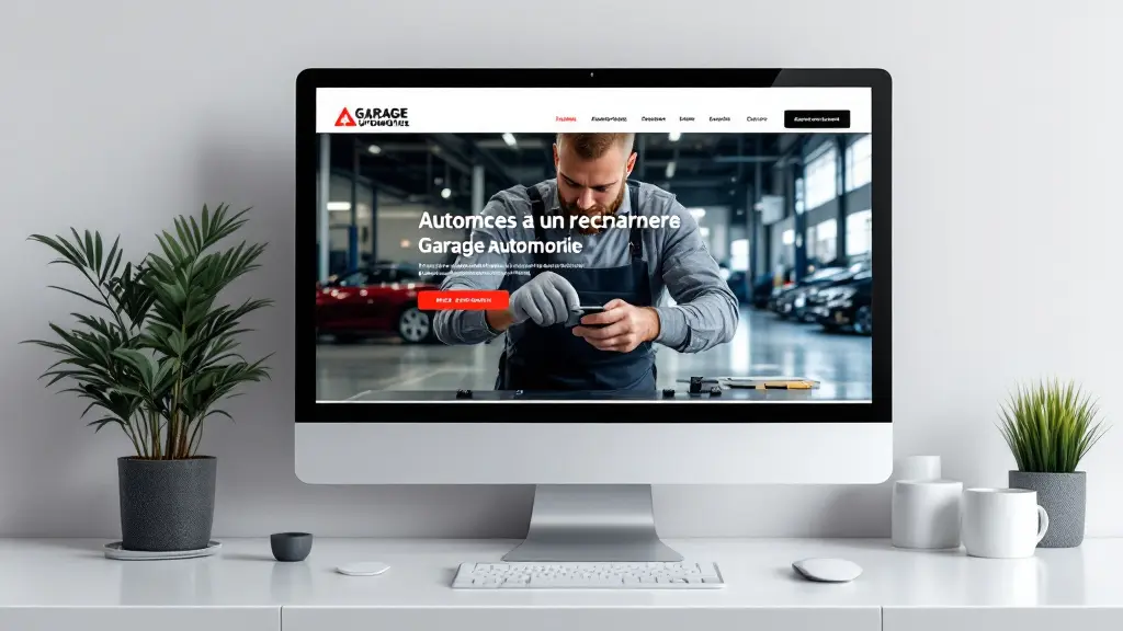 Site web d'un garage automobile, visibilité locale en bonus